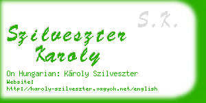 szilveszter karoly business card